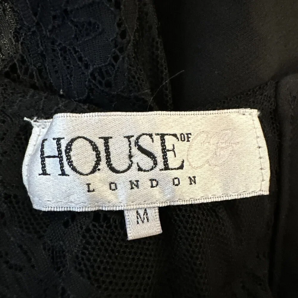 House of CB Black Lace Long Sleeve Dress - Picture 8 of 9